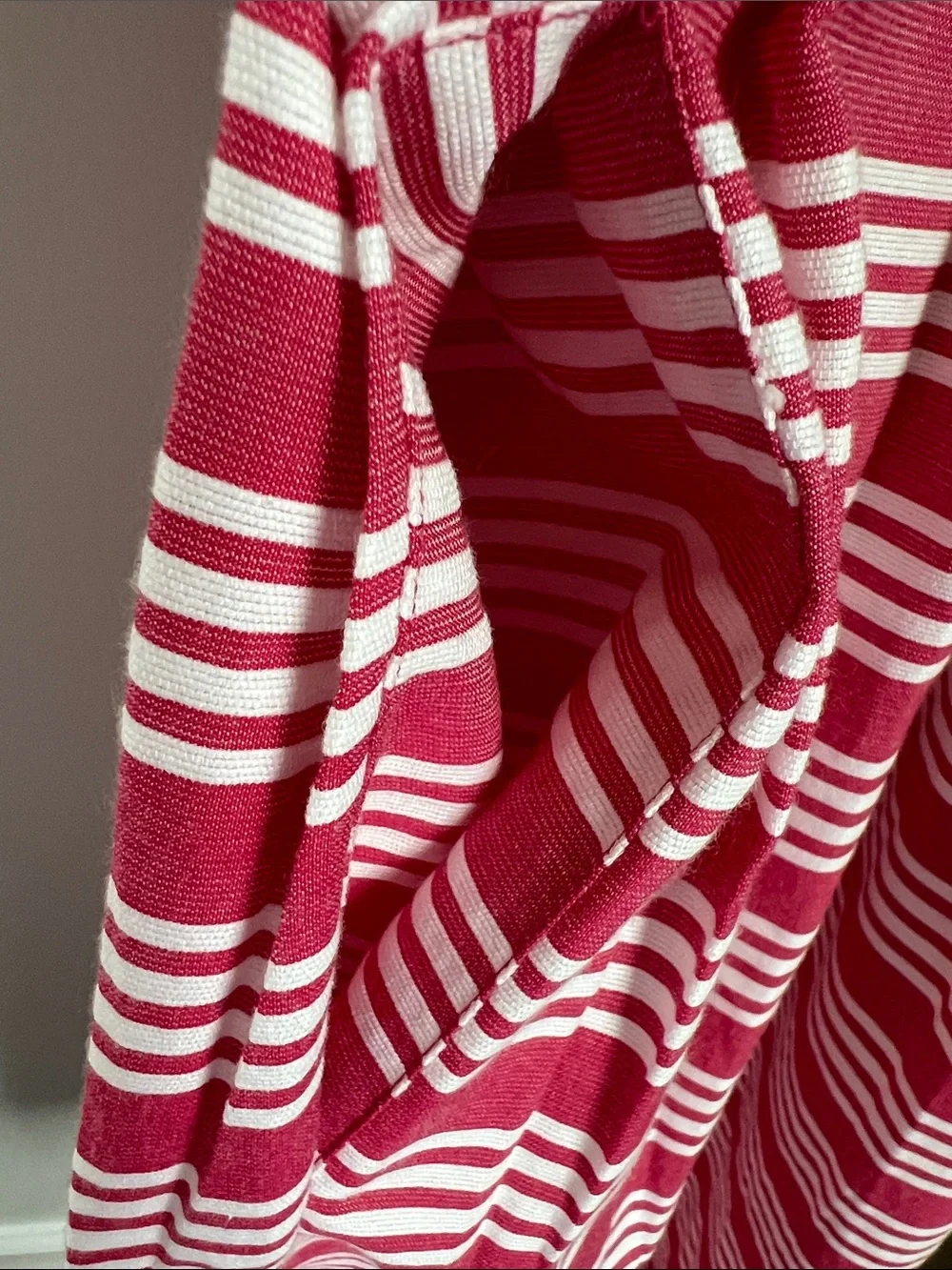 Emily and Fin | Sleeveless Striped Midi Dress Raspberry & White NWOT Size XL